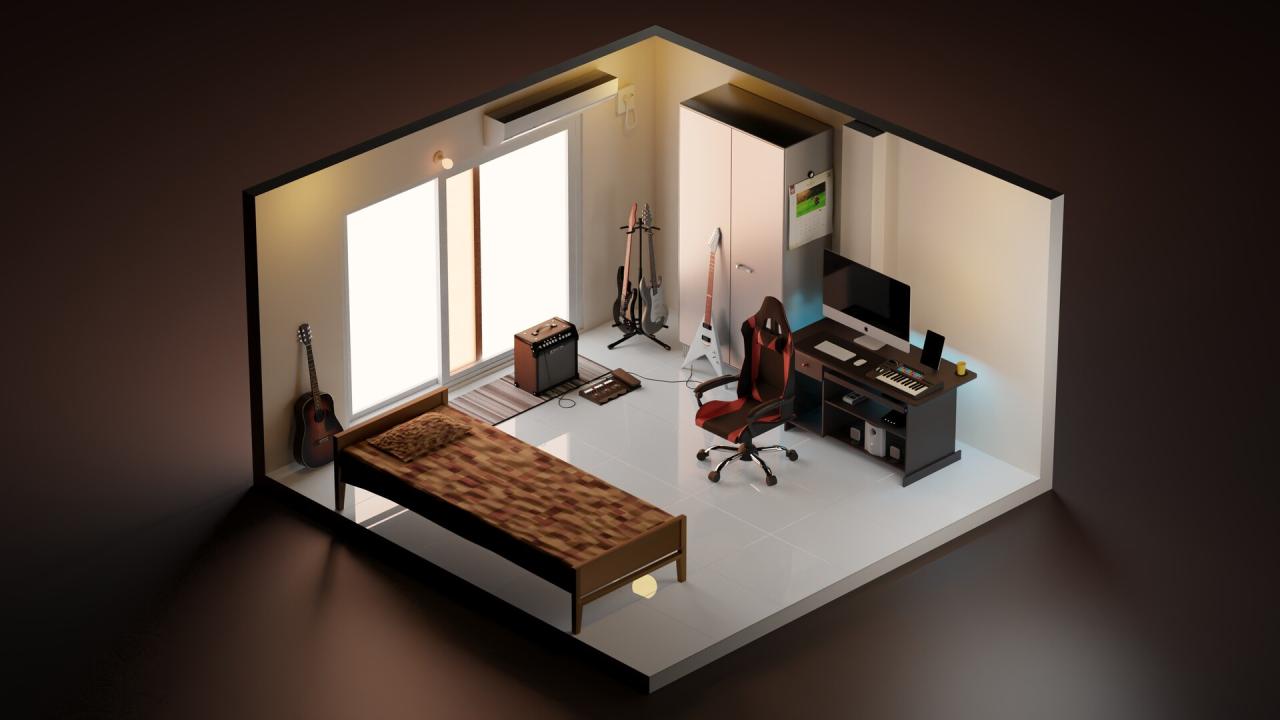 ArtStation - My Room - 3D Model Blender